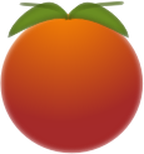 Vector graphics of orange with blurry effects