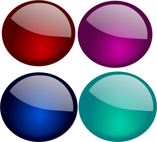 Ilustración vectorial del conjunto de círculos brillantes