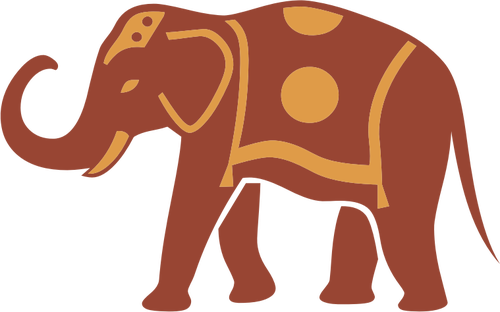 Ornamented elephant