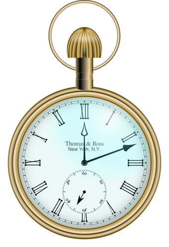 Klassieke Romeinse zak horloge vector afbeelding