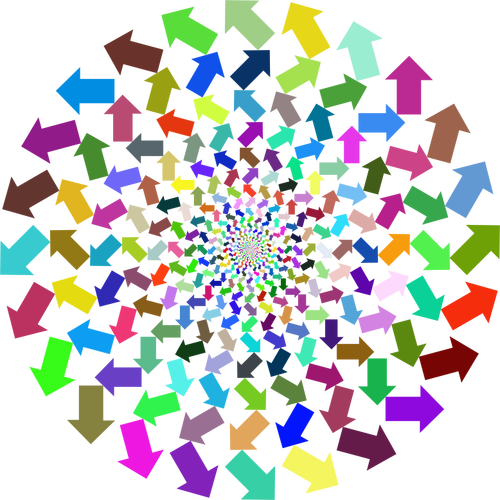 Uiterlijke pijlen in de vortex