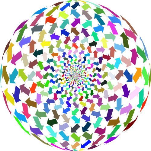 다채로운 화살표 구형