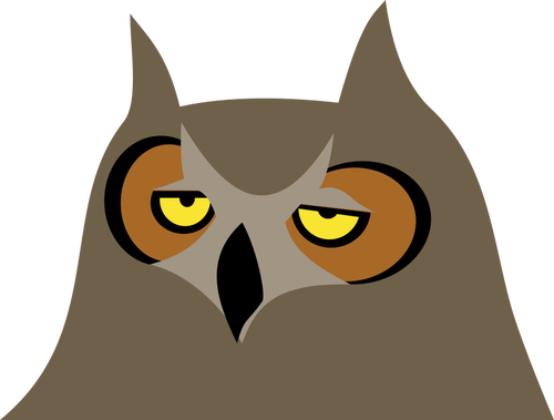 Bored owl head vector image