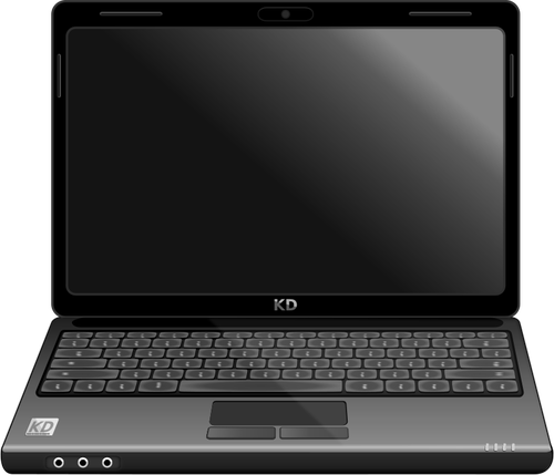 黒と白の PC アイコン ベクトル画像
