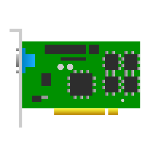 PCI placă video vector icon