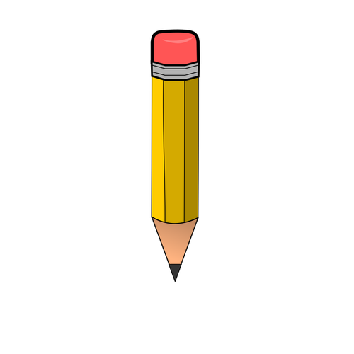 작은 노란색 연필