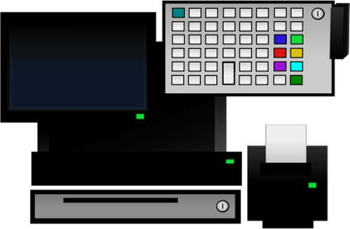 Clip art wektor sprzętu terminali POS