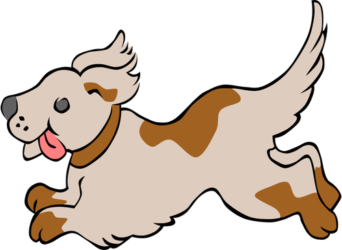 Běžící pes Vektor Klipart