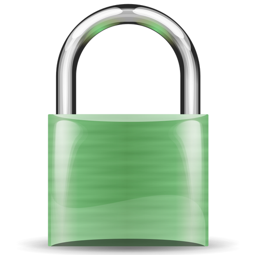 Green padlock