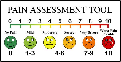 Douleur échelle vector clipart