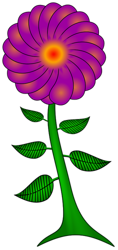 Mor desenli çiçek