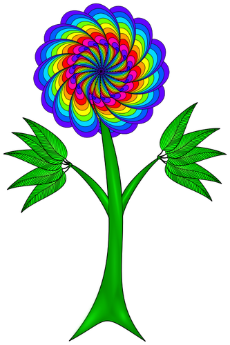 Renkli desenli çiçek