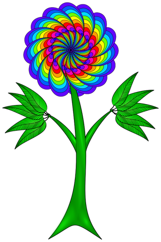 Colorful paisley flower