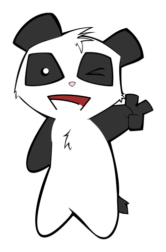 Gambar vektor kartun panda