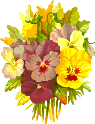 פרחים מצוירים-תמונה וקטורית