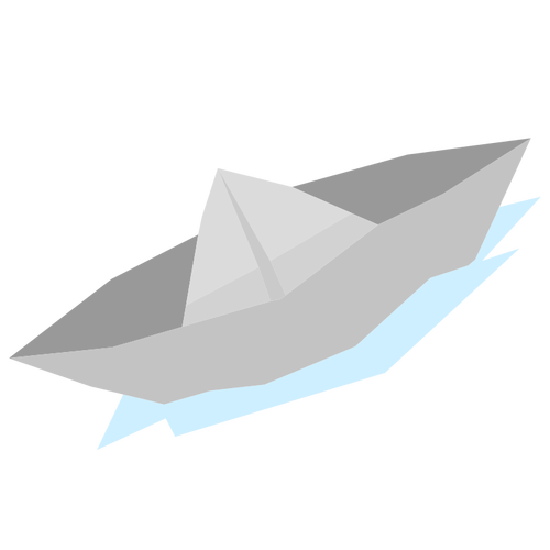 Gray paper boat