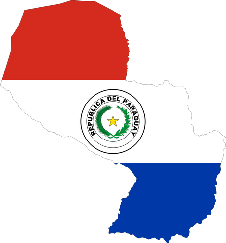 巴拉圭国旗和地图