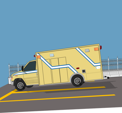 Quebec Province ambulance car on the road vector image