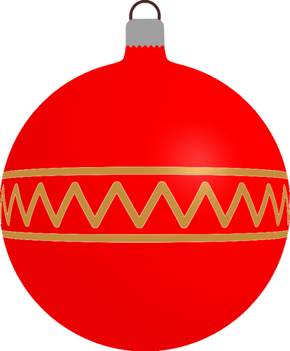 Boule rouge à motifs