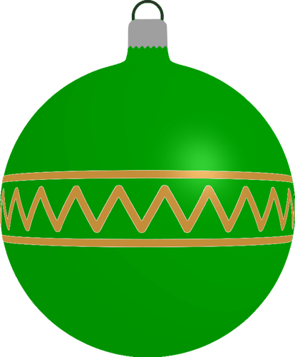 Mönstrad grön julgranskula