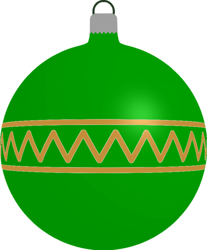 Boule verte à motifs