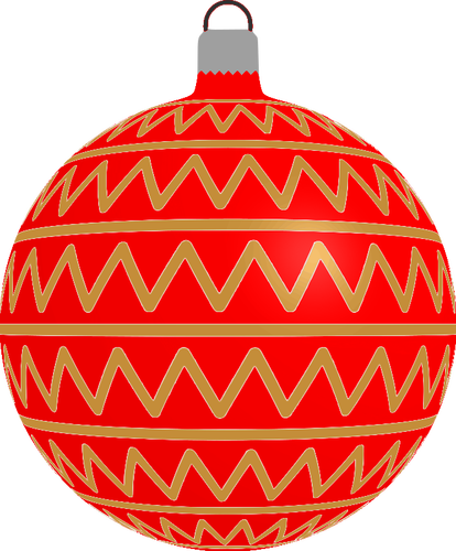 Red patterned bauble