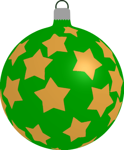 Sfera verde con le stelle