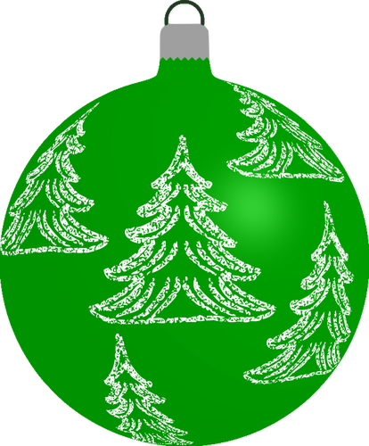 Bola de Natal verde | Vectores de Domínio Público
