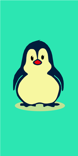 Cartoon pinguïn silhouet