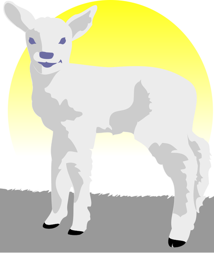 Vector image of a lamb