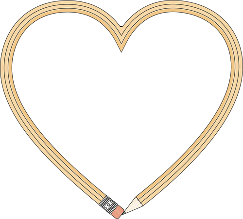 Pencil heart frame