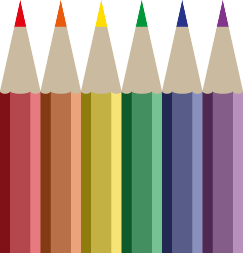 Imagen vectorial de lápices de colores