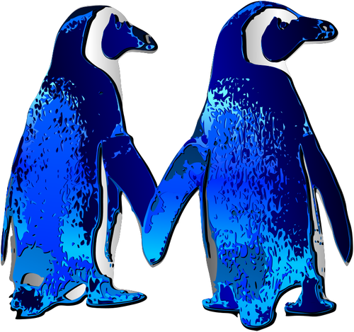 וקטור אוסף של פינגווינים