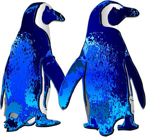 Vector clip art of penguins