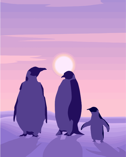Rodina tučňáků