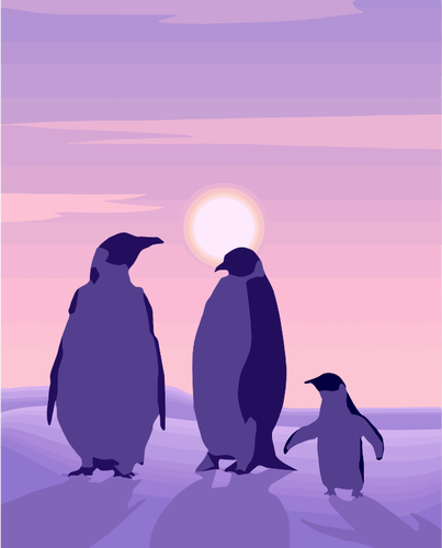 Familie pinguïn