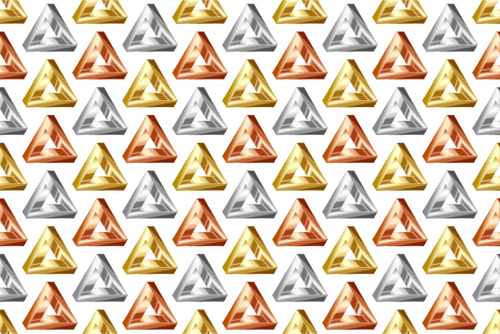 Triángulos transparentes brillantes