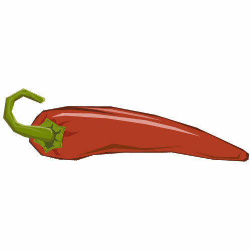 Pimiento rojo prediseñadas de vector