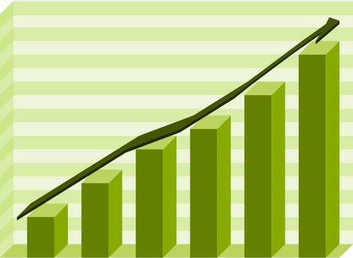 Illustrazione di prestazioni grafico vettoriale verde