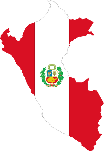 Mapa de bandera de Perú