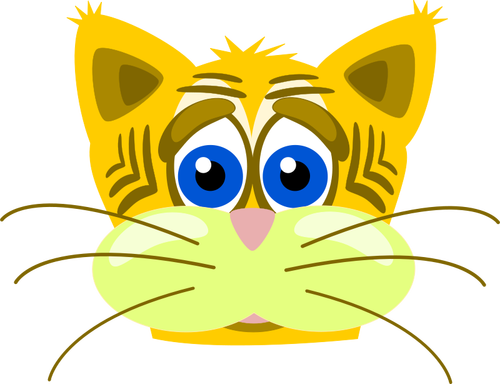 Sad tiger cat vector graphics