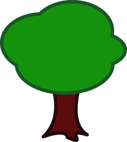 Gekleurde vector tekening van een boom