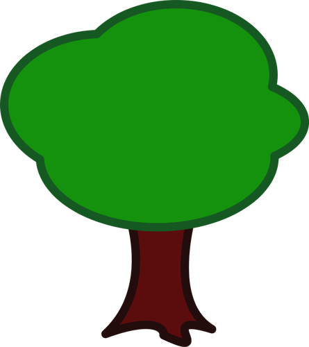 Dibujo de un árbol de color vectorial