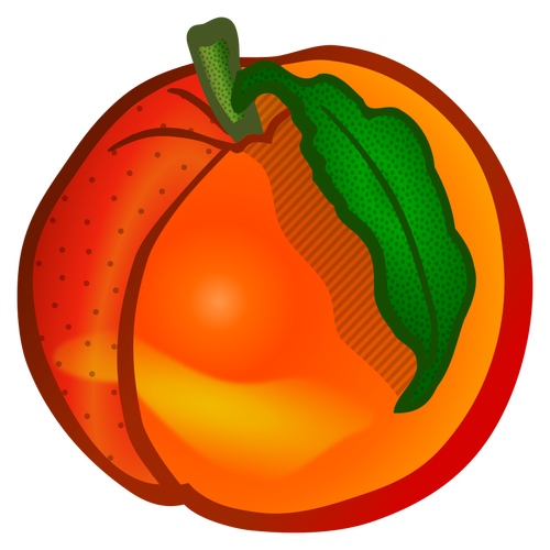 Färgade persika