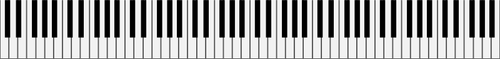 96-kláves klavíru Vektor Klipart