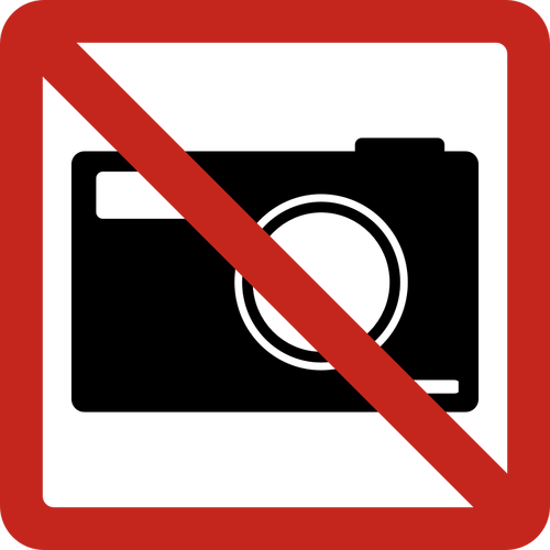 No picture taking square sign vector graphics