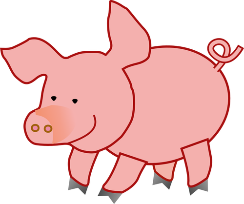 Outlined pig