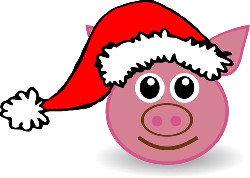 Funny piggy face vector image