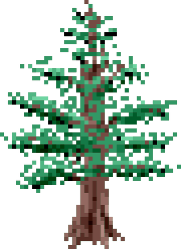 Immagine albero di pino pixel