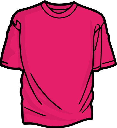 गुलाबी टी शर्ट वेक्टर क्लिप आर्ट